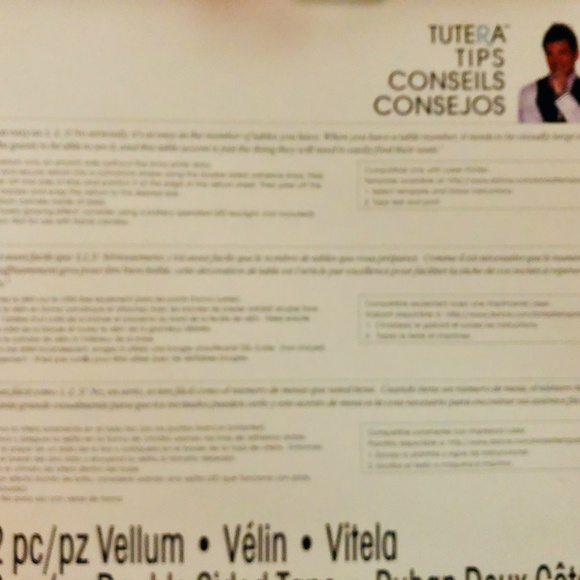 NWT Printable vellum table accent - Picture 6 of 8